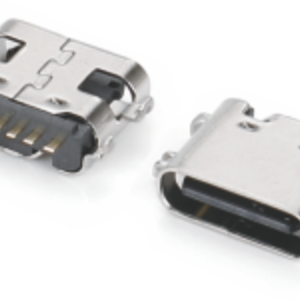 USB Type C 6PIN L=6.5(6.8)mm沉板1.6mm型母座-C616X