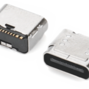 USB Type C 16PIN L=6.50mm双壳板上型母座-16308Y