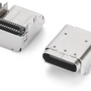 USB Type C 24PIN L=11.1mm双壳双贴母座-160707