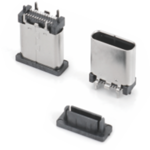 USB Type C 24PIN H=10.4mm立式贴板型母座-122104