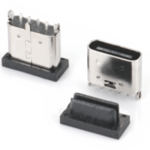USB Type C 6PIN H=6.5mm立式插板型母座-A878Y