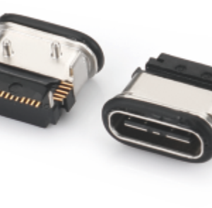 USB Type C 24PIN L=9.15mm金属壳板上防水型母座-2412X