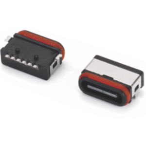 USB Type C 6PIN L=6.7mm全塑板上防水型母座-A01924