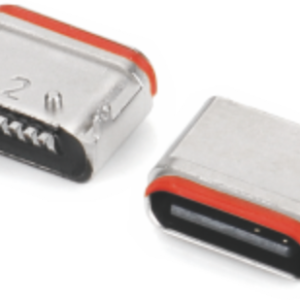 USB Type C 8PIN L=6.3mm金属壳板上防水型母座-A01976