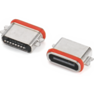 USB Type C 8PIN 沉板0.8mm金属壳防水型母座-A01978