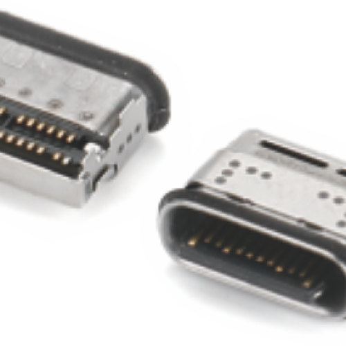 TYPE-C 24PIN 防水 双贴SMT L7.5 CH1.5 双壳